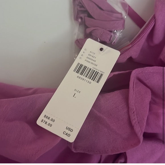 NWT ruffle tie front tube top Anthropologie - Picture 7 of 8